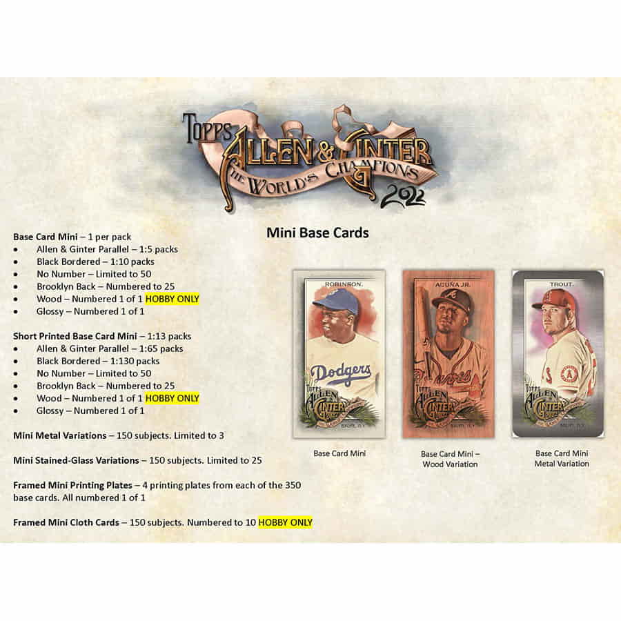 2022 Topps Allen & Ginter Baseball Base - Complete Your Set - Pick a  Card