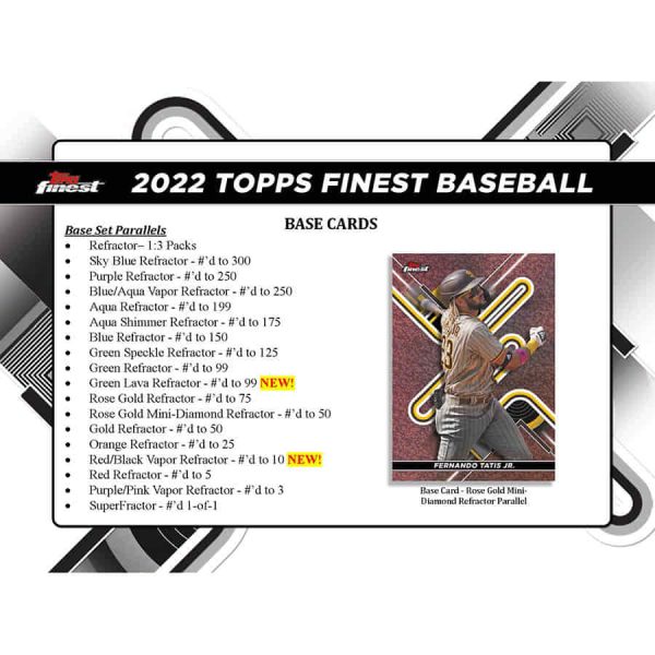 2022 Topps Finest Baseball 8-Box Hobby Case #1 Break Pick Your Team