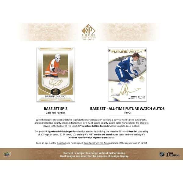2020-21 SP Signature Edition Legends Hockey 8-Box Hobby Case #1 Dual Team Random