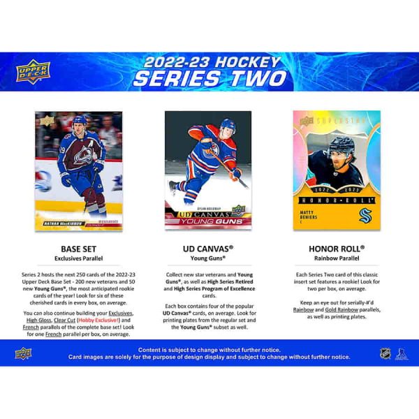 2022-23 Upper Deck Series 2 Hockey 12-Box Hobby Case #1 Pick Your Team
